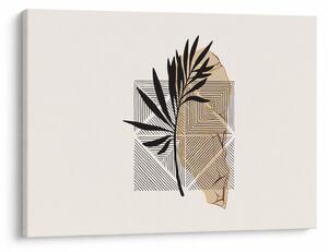 Obraz - Abstrakce s tropickými listy N⁰1 (70x50 cm)