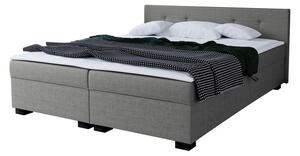 Čalouněná manželská postel 160x200 WERDY - šedá + topper ZDARMA