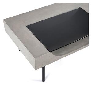 Konferenční stolek s betonovou deskou Lyon Béton Curb, 125 x 56 cm
