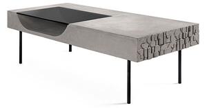 Konferenční stolek s betonovou deskou Lyon Béton Curb, 125 x 56 cm
