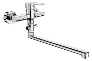 Mereo, Mereo Nástěnná baterie do byt. jádra, Pego, 150 mm, s plochým ramínkem 300 mm, bez příslušenství, MER-CB60204P