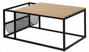 Konferenční stolek TRANCOSO - černý / dub artisan