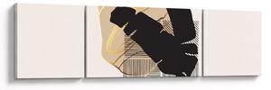 Obraz - Abstrakce s tropickými listy N⁰4 (170x50 cm)