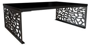 Konferenční stolek DORLIP 3 - matný černý / lesklý bílý