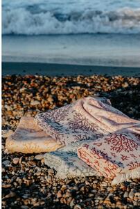 Fialový pléd s podílem bavlny Euromant Summer Coral, 140 x 180 cm