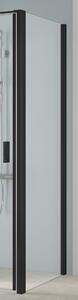 Kermi Cada XS sprchová zástěna 75 cm černá matný/průhledné sklo CKTWD075203PK