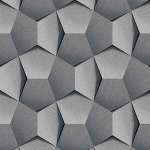 Geometrická šedá vliesová 3d tapeta na zeď A54601, Vavex 2024