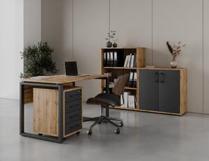 Kancelářská sestava NEJBY GIANNI PREMIUM 3, dub wotan/antracit