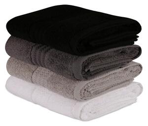 SADA RUČNÍKŮ, 50/90 cm, šedá, černá, bílá, tmavě šedá - Ručníky, Online Only