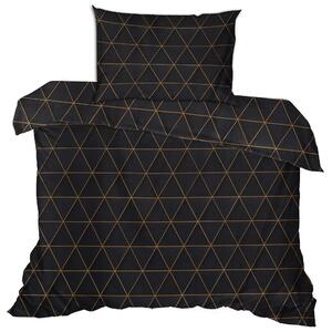 POVLEČENÍ, renforcé, černá, barvy zlata, 155/220 cm - Online Only povlečení, Online Only
