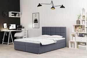 Čalouněná postel s úložným prostorem MAGDALA - 140x200, šedá