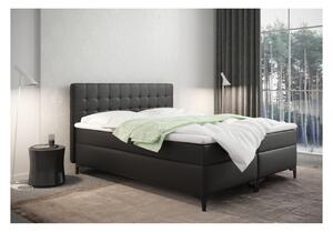 Americká postel s úložným prostorem DAJANA - 160x200, černá eko kůže