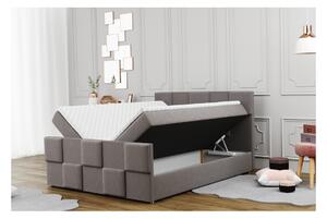 Boxspringová postel MARGARETA - 120x200, hnědá