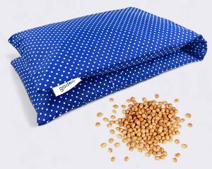 GADEO nahřívací třešňový bederní polštářek POLKA DOTS, modrá