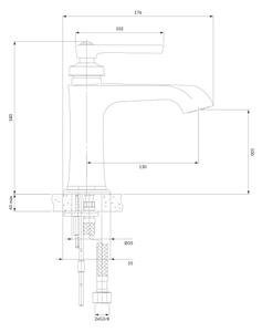 OMNIRES AM5210CR - Umyvadlová baterie ARMANCE 18 cm lesklý chrom