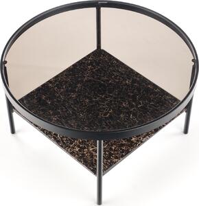 Konferenční stolek VIKA - černý/kouřové sklo