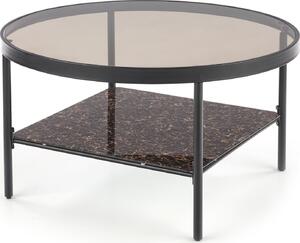 Konferenční stolek VIKA - černý/kouřové sklo