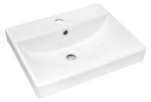 COMAD UN-RITA-GW-50 - Umyvadlo na desku RITA 50x40 cm keramika/lesklá bílá