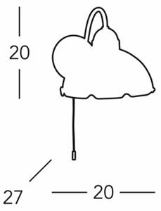 Kolarz 731.61.100 - Nástěnná lampa NONNA 1xE27/75W/230V hnědá/jeleni zelená