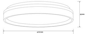 Brilliant - LED Stropní svítidlo KALMAR LED/26W/230V 3000K pr. 39 cm černá