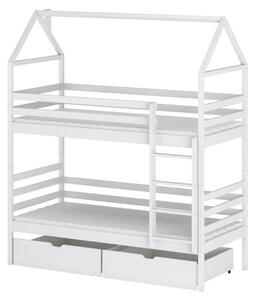 Patrová postel LEANA - 80x180, bílá