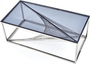 Konferenční stolek INFINE - chromový/kouřové sklo