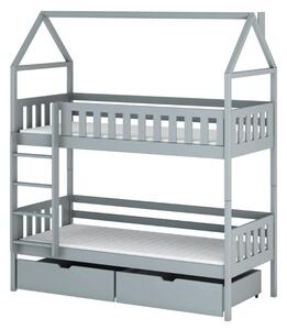Domečková postel s úložným prostorem DALILA - 80x200, šedá