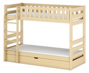 Dětská patrová postel ALLA - 90x200, borovice