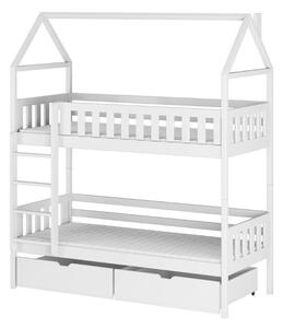 Domečková postel s úložným prostorem DALILA - 80x160, bílá