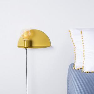 Nástěnné svítidlo s poličkou ve zlaté barvě Homemania Decor Shelfie, délka 15 cm