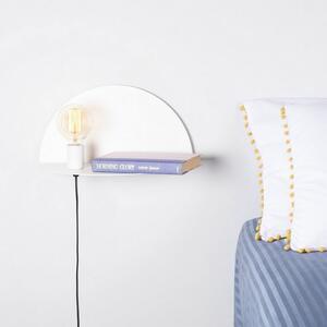Bílé nástěnné svítidlo s poličkou Homemania Decor Shelfie, délka 20 cm