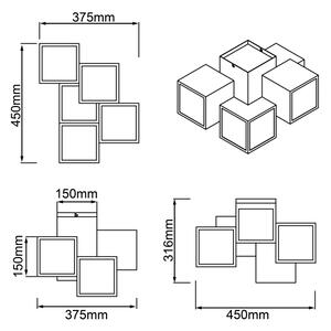 Brilliant - LED Stropní svítidlo CUBIX 5xLED/7,6W/230V 3000K bílá