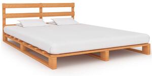 Rám postele z palet hnědý masivní borovice 120 x 200 cm