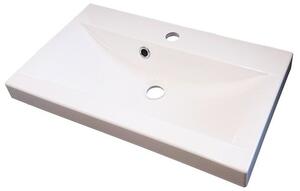 Koupelnová sestava s umyvadlem ZORAIDA - matera / lesklá bílá + sifon ZDARMA