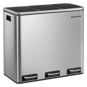 SongmicsHome Koš na separování odpadu SORT 54l (3x18 l), nerezová