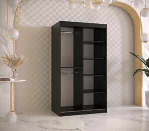 Prostorná skříň s posuvnými dveřmi SAVENA 2 - šířka 100 cm, černá