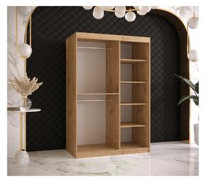 Šatní skříň s posuvnými dveřmi SUZAN 3 - šířka 120 cm, dub artisan