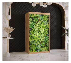 Šatní skříň s posuvnými dveřmi MAYA 2 - šířka 100 cm, dub artisan