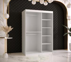 Šatní skříň s posuvnými dveřmi STACY 3 - šířka 120 cm, bílá