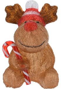 Vánoční LED dekorace Candy reindeer, 24 cm