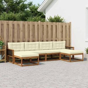 Venkovní pohovková souprava 6 ks Přirozená a Krémová 3382783