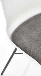 Jídelní židle CLAIRE - bílá / šedá