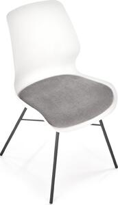 Jídelní židle CLAIRE - bílá / šedá