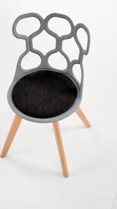 Jídelní židle VISIA - šedá / černá
