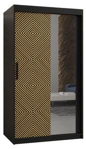 Šatní skříň SHEILA 3 - šířka 100 cm, černá