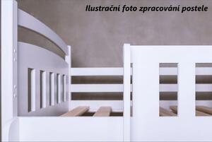 Dětská postel z masivu borovice DAMIAN s přistýlkou a šuplíky - 200x90 cm - ŠEDÁ
