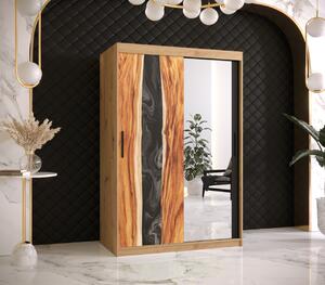 Šatní skříň s posuvnými dveřmi STACY 3 - šířka 120 cm, dub artisan