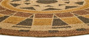 Oranžový kulatý koberec ø 90 cm Tonga - Universal