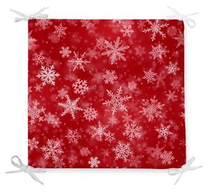 Vánoční podsedák s příměsí bavlny Minimalist Cushion Covers Blizzard, 42 x 42 cm