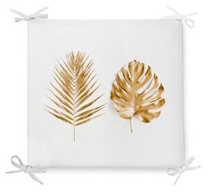 Podsedák s příměsí bavlny Minimalist Cushion Covers Golden Leaves, 42 x 42 cm